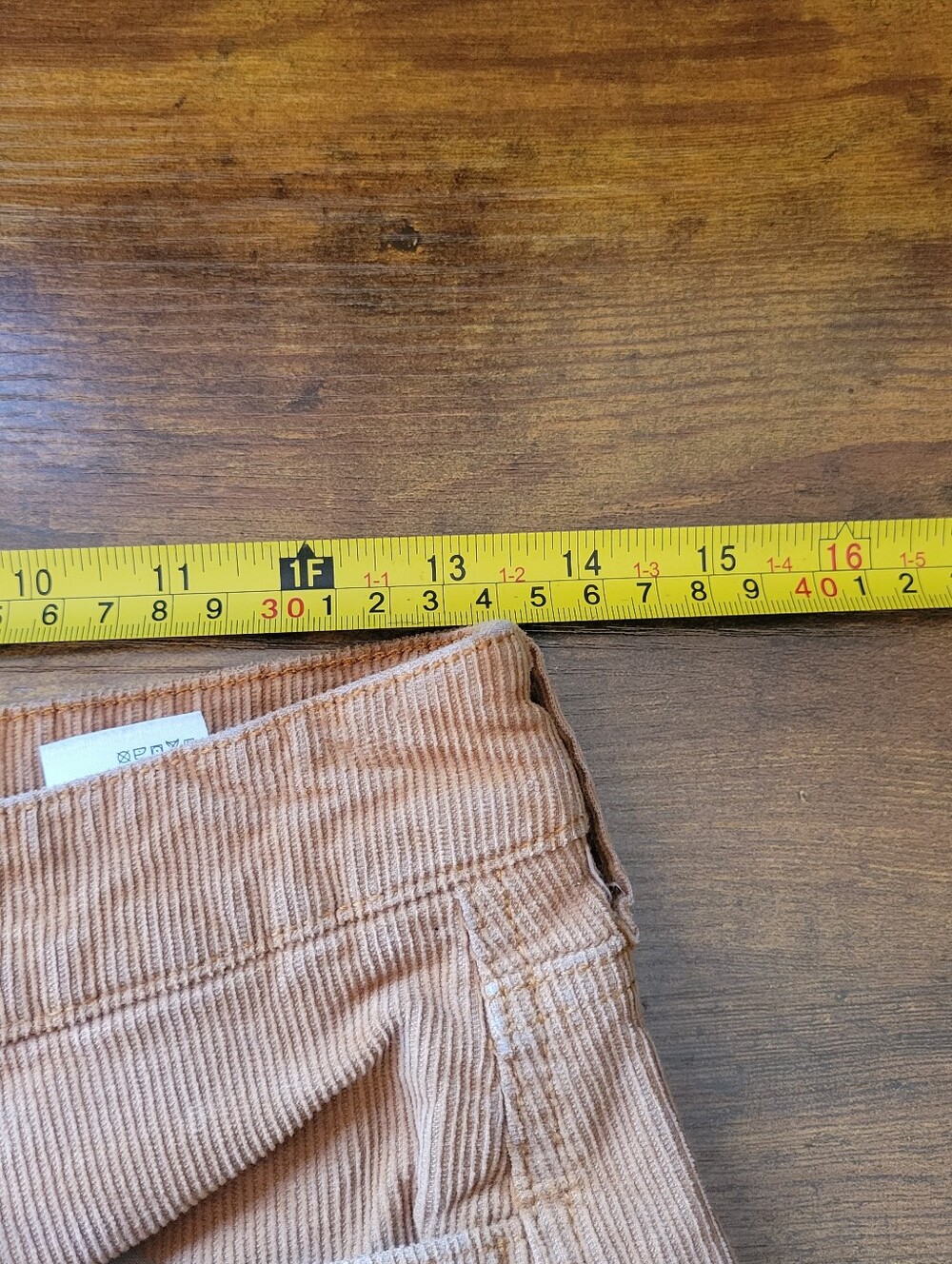American Eagle Super Stretch Corduroy Cargo Carpenter Pants Brown Women's 4 - Picture 8 of 9